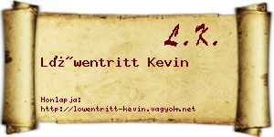 Löwentritt Kevin névjegykártya